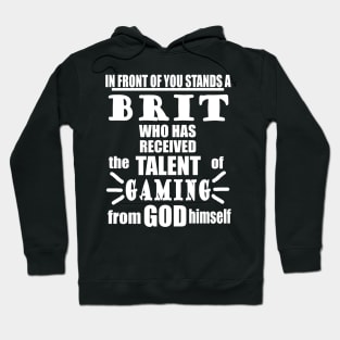 Brite Gaming E-Sport England Video Games Slogan Hoodie